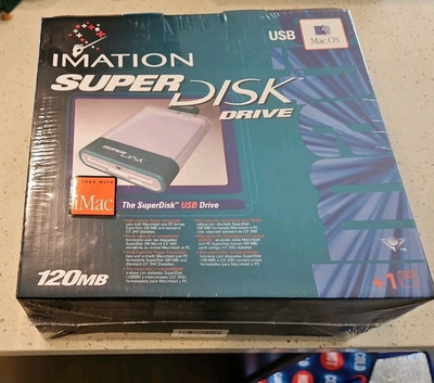 New And Sealed IMATION USB Superdisk Drive Mac OS iMac 120MB Superdisk NOS