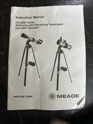 Meade DS-2000 Series Reflecting #497 Autostar Telescope Instruction Manual DVD