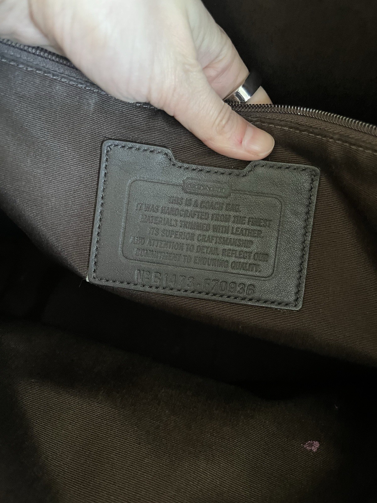 Coach Signature Print and Leather Dark Brown Brief Case image 6