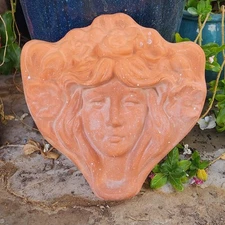 Thomas Ceramic Hanging Terracota Wall Pocket Lady Goddess Planter Outdoor Garden