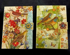 Punch Studio Boutique Brooch Journal Bluethroat Bird & Postcards Diary Notebook