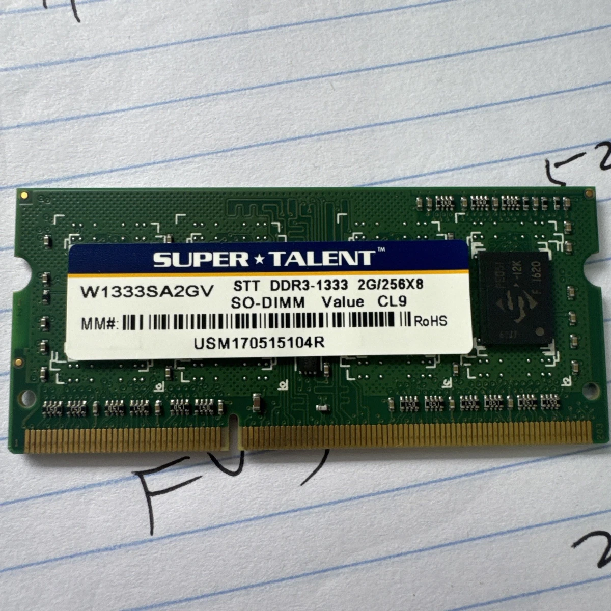 Micron 4 Go Sodimm 1600 MHZ PC3-12800 DDR3 Sdram Mémoire