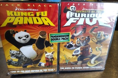 KUNG FU PANDA & SECRETS OF FURIOUS FIVE DOUBLE PACK DVD VIDEO MOVIE NIP SEALED 