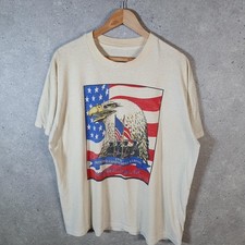 Vintage 1996 National Capital Drill Classic Washington T-Shirt Mens Medium Cream