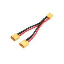 XT60 Parallel Battery Connector Cable 14AWG 1 Female 2 Male Y Splitter