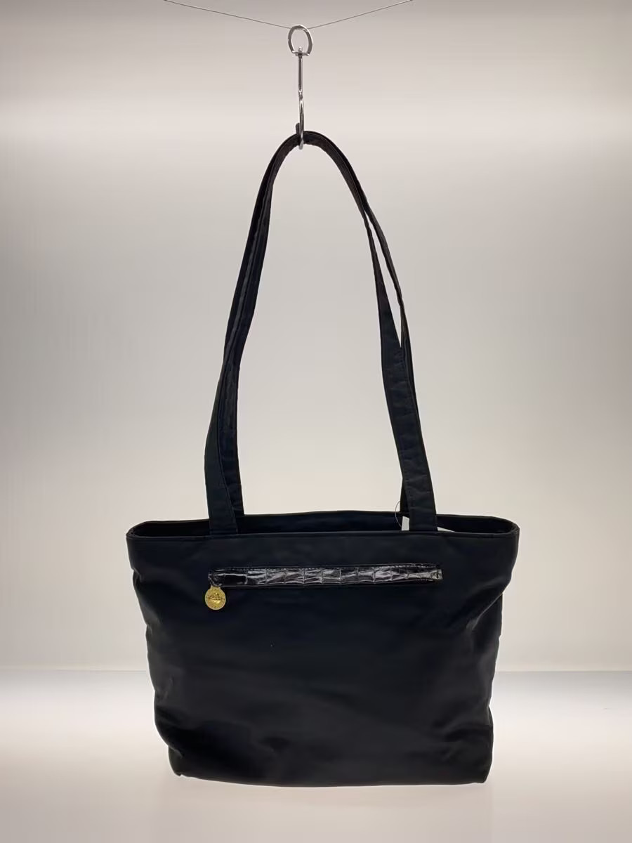 GIANNI VERSACE handbag, nylon, black, plain. — image 3