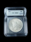 1923 $1 Silver Peace Dollar - ICG MS63