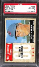1968 TOPPS #363 Rod Carew PSA 8 NM-MT 14713956 