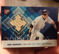 Topps 2002 Pristine Nick Johnson Portions #PP-NJ Yankees Game-Used Bat Serial