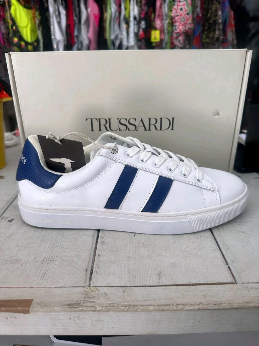 NWT Trussardi Ector Low-Top Sneaker White/Black Size 41 Trussardi ECTOR Sneaker Low Sport Schuhe Herrenschuhe  main image 3