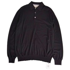 Hermes 24SS Knit Sweater Polo Shirt Long Sleeve Plain Wool Top Men Used MOLO-0