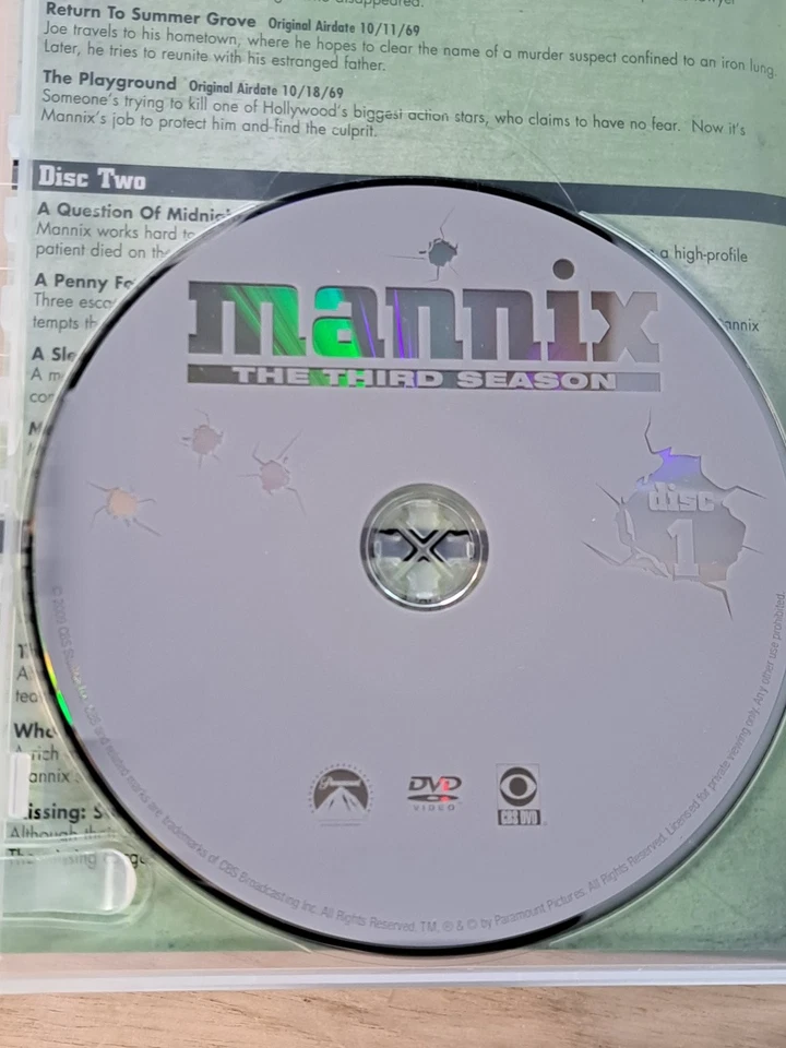 Mannix The Third Season DVD 1969-1970 Mike Connors Gail Fisher 6-Disc Set Foto 4 de 4