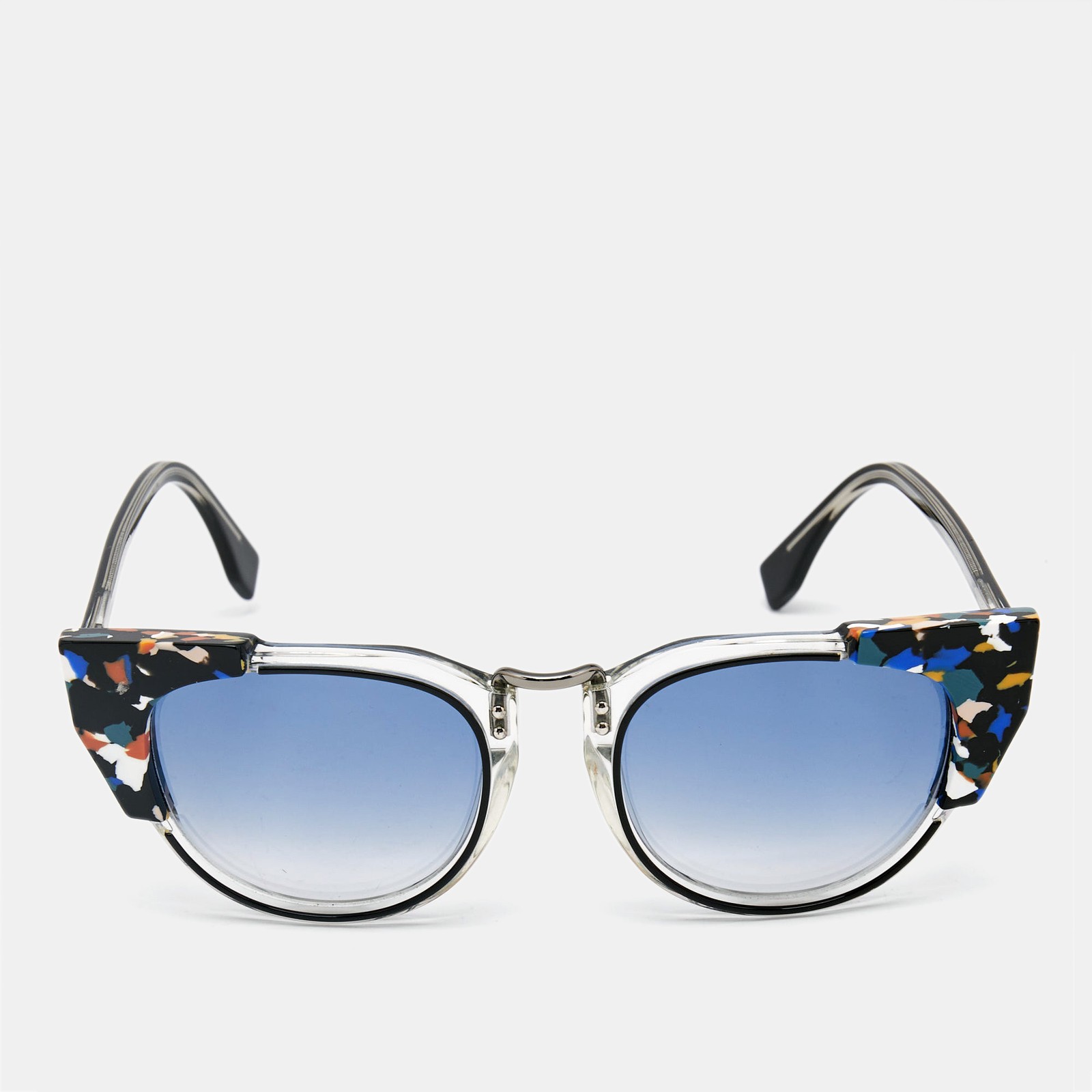 Fendi Blue Gradient FF 0074/S Cat Eye Sunglasses with Stylish Design