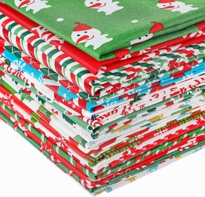 20 Stücke Weihnachten Baumwoll Stoff Bündel Nähen Quadrat Weihnachtsbaum Pa