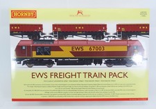 EWS Freight Train Pack Class 67 Loco + 3x MHA Wagons OO Gauge Hornby R3399