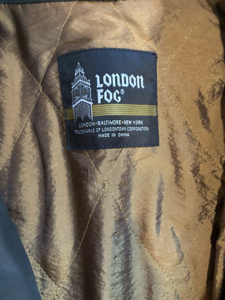 London туман винтажный кожаное пальто куртка мужская размер XL амбара пальто черный коричневый - Изображение 3 из 4