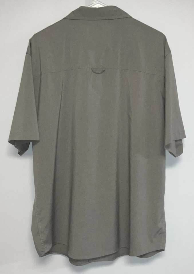 Camisa de manga corta con botones Great Northwest Clothing Co. para hombre 2XL gris.  10108 Foto 2 de 3