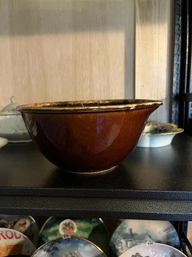 Hull Pottery “Brown Drip Glaze” Lip Mixing Bowl