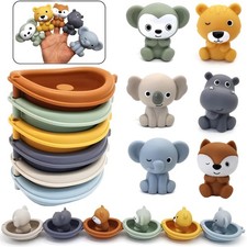 Bath Toys Floating Boats, 12Pcs Bath Toys for Ages 1-3 or Babies 6-12-18 Mont...