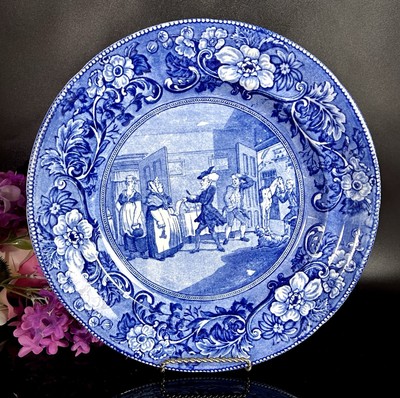 Antique Clews  Dr Syntax Disputing His Bill  Plate 10.5  Historical Transferware