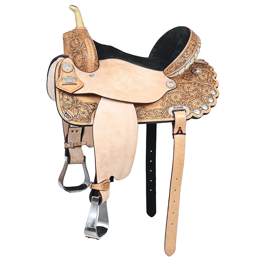 Western Horse Treeless Barrel Saddle - Thumbnail 2