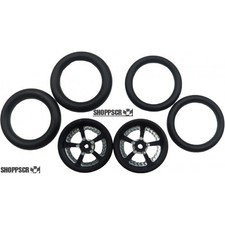 Pro Track Evolution in Black 3/4" O-Ring Drag Front Wheels for 1/16" axle