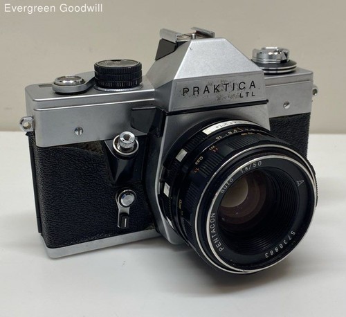 Praktica LTL 35mm SLR Film Camera Et Objectif Jena DDR F2.8/50mm Testé Ok - Photo, audio & vidéo
