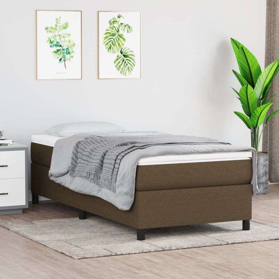 Sommier à Lattes de Lit Rembourré Adulte Chambre Intérieur Maison Tissu vidaXL - Photo 4/4