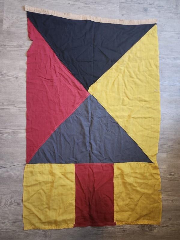 Vintage Cotton Navy Signal Flag Maritime Cloth Nautical Ship 32x52 ORIGINAL