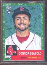 Connor Seabold 2022 Topps Chrome Platinum Toile White/Green Refractor #330 43/99