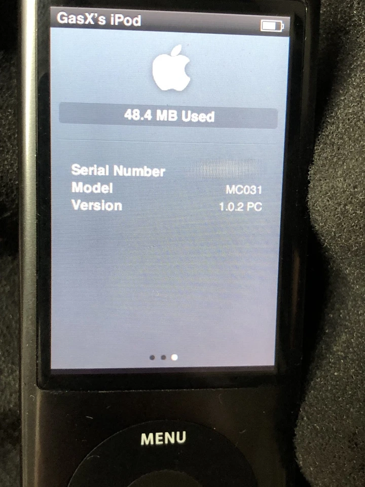 Ipod Nano 5th gen 8GB with USB cable Space Gray MC031 Model A1320 bundle - Image 2 of 3