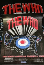 THE WHO OFFICIAL MERCHANDISE EMBOSSED POSTER Song Is Over Farewell Tour