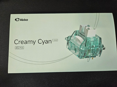 Akko Creamy Cyan Lubed mechanische Tastaturschalter (44 Stück)