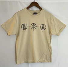 HUF Outernational Men's Medium JM Studio Design Beige S/S Graphic T-Shirt Tee