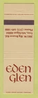 Matchbook Cover - Eden Glen Troy MI