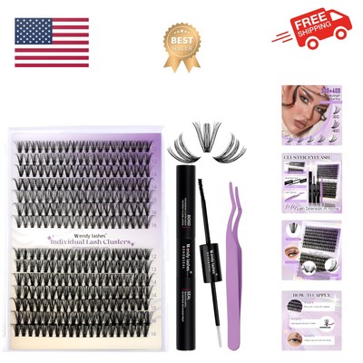 Luxury DIY Lash Kit - 280 Pcs 30D+40D Ultra-Lightweight Eyelashes with Tweezers