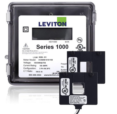 Leviton 1O240-1W Series 1000 120/240V 100A 1P3W Outdoor Kit with 2 Split Core CT