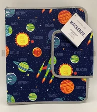 Pottery Barn Kids Mackenzie Solar System Glow-Dark Homework Holder Binder #3402