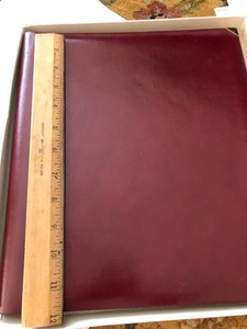 1978 UNUSED ITALIAN LEATHER Photo Album Scrapbook 12 x 10" SAKS 5th Avenue