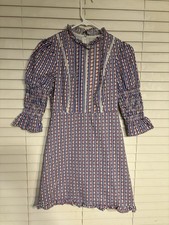 Laura Ashley x Urban Outfitters Maisy Mock Neck Mini Floral Dress Size S