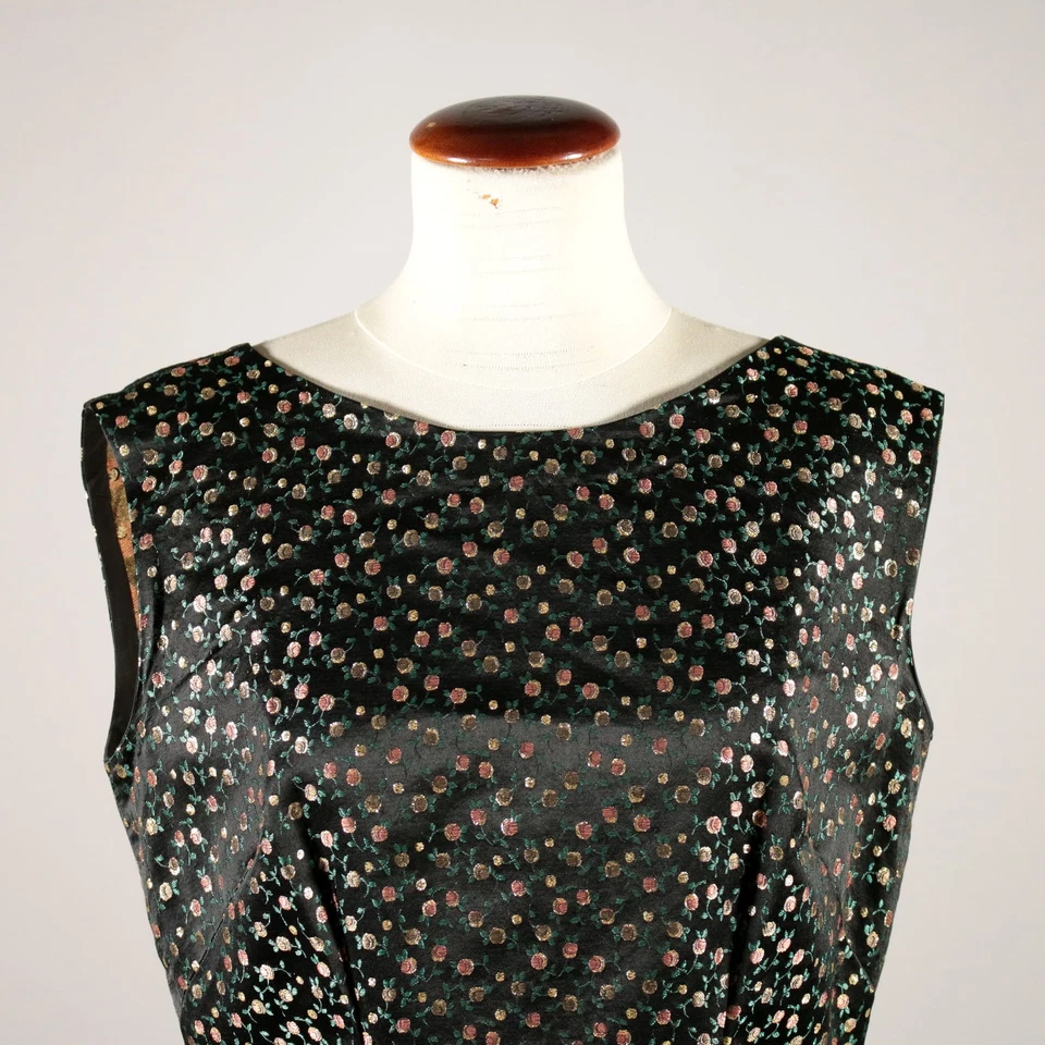 Vestido Vaina Estampado Floral A Medida Italia Vintage Años 60 Foto 2 de 4