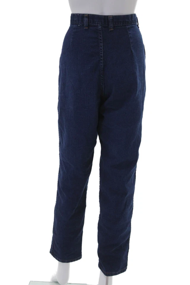 Wrangler Women Mom Tapered Jeans Dark Blue Button Mid Rise Size 18 - Image 3 of 4