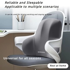 Memory Foam Seat Cushion & Lumbar Support Pillow Office Car Chair Back Support