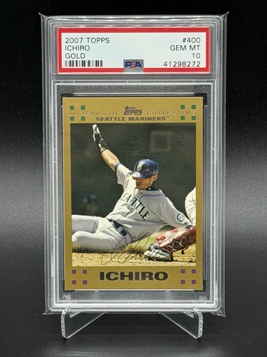 2007 Topps GOLD Ichiro Suzuki PSA 10 - POP 1 - Mariners Card #400 MLB HOF