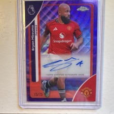 Topps 2026 Chrome Bryan Mbeumo Manchester United Purple Wave /75 Auto