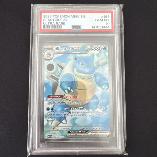 Blastoise ex 184/165 Pokemon Scarlet & Violet 151 Ultra Rare PSA 10