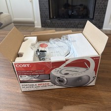 Coby MP-CD475 Boombox with AM/FM CD Player with USB PORT NEW IN BOX WHITE