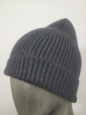 Alpini Knitwear Made in Italy Grobstrick Mütze /Beanie schwarz