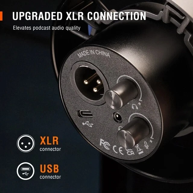 FIFINE K688 Microphone for PC Streaming Gaming Laptop USB/XLR Dynamic Mic - Image 3 of 4