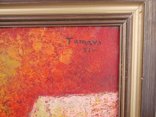 Antique Oil on canvas signed Rufino Tamayo mexican artist framed - Picture 8 of 13